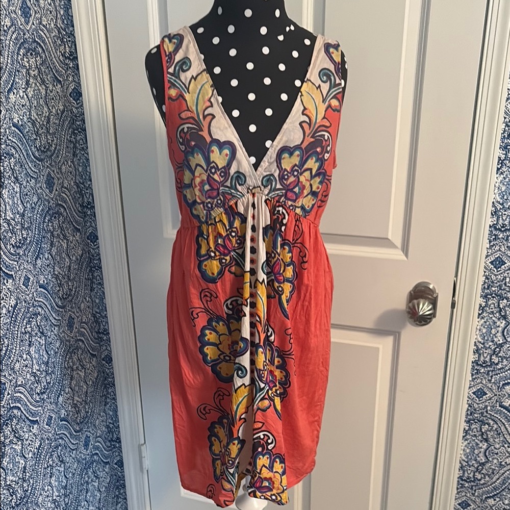 Vibrant Floral Sleeveless Dress
